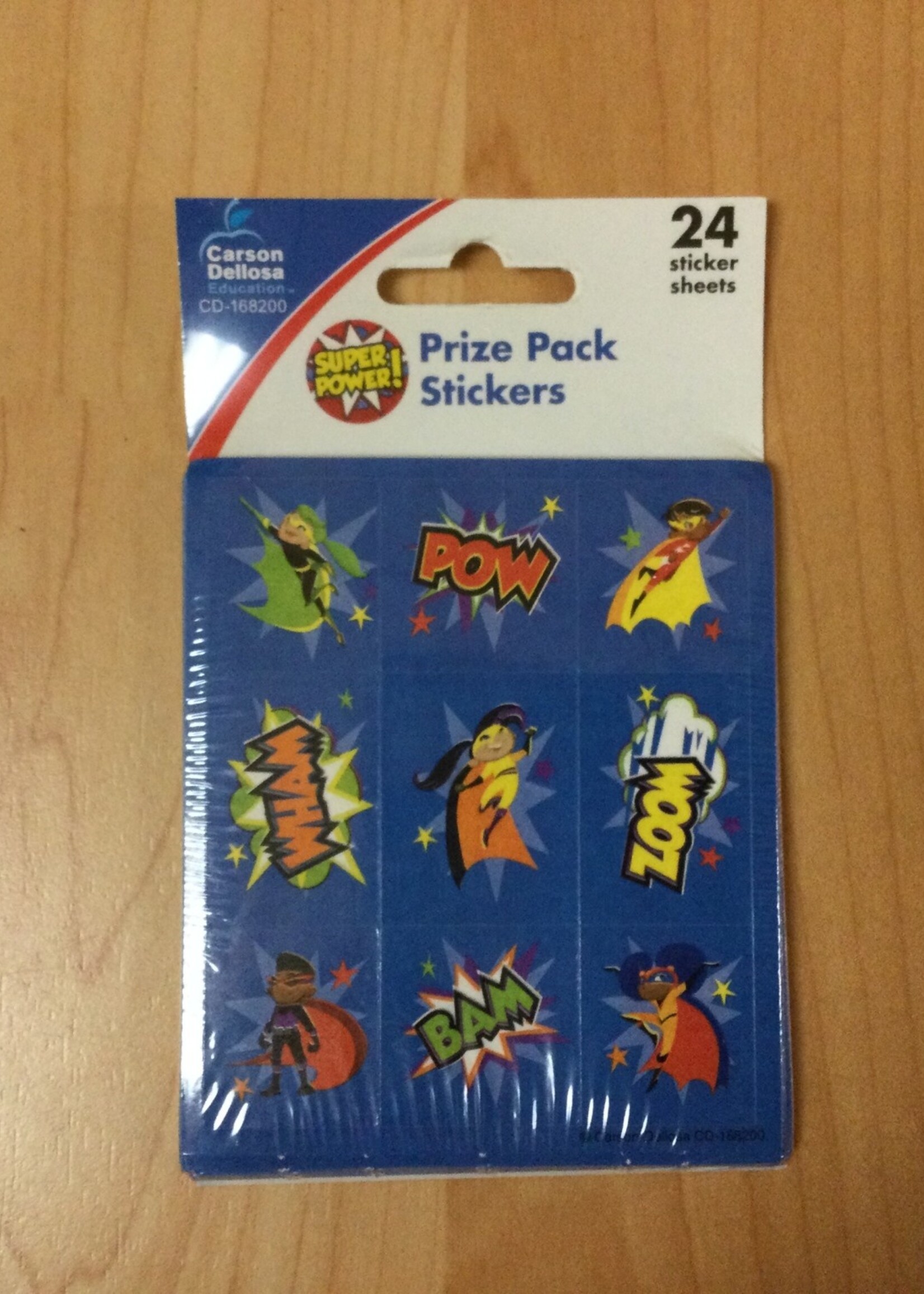 Super Power Prize Pack Stickers 24 sheets