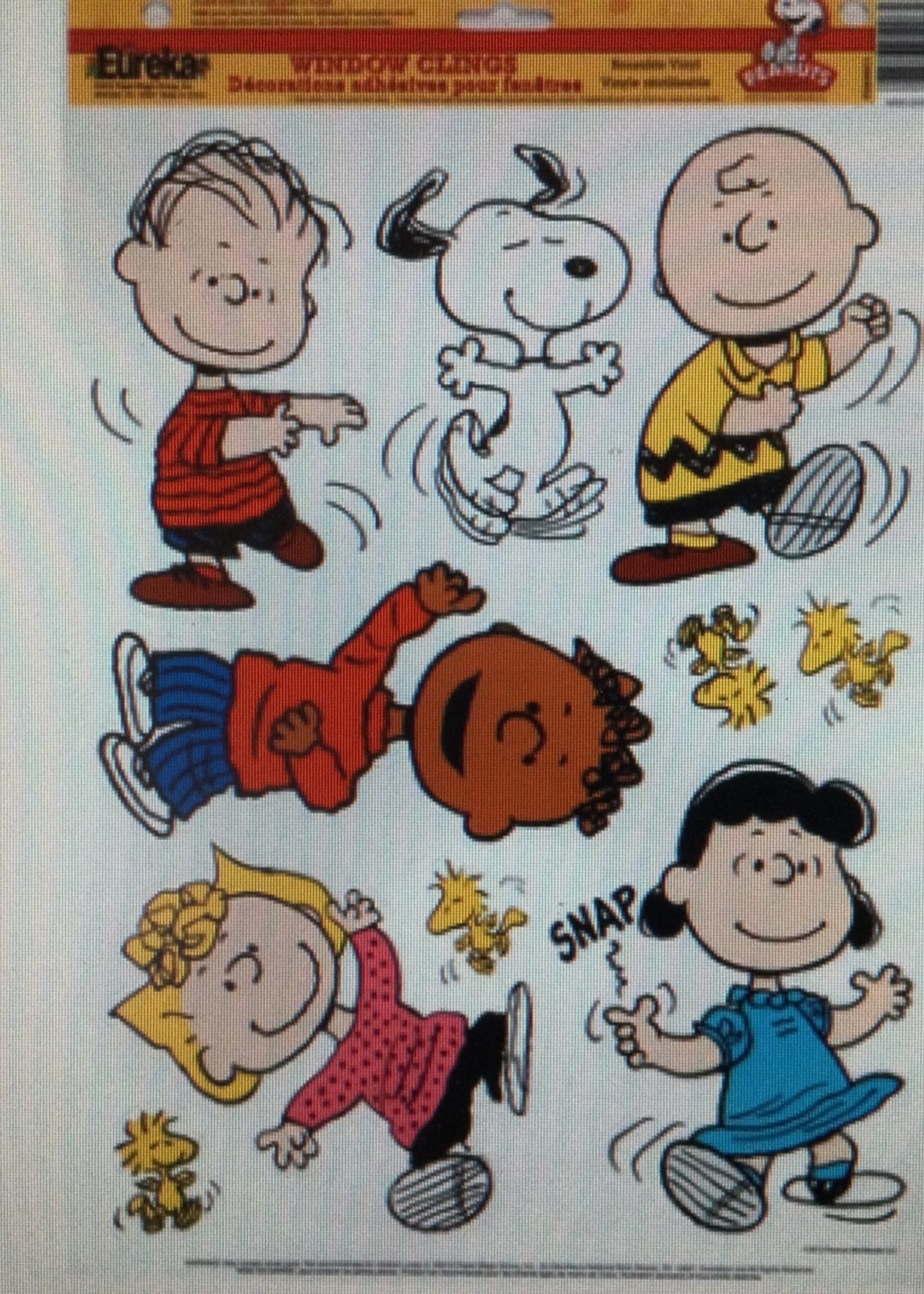 Peanuts Character Vinyl Window Clings 10pc