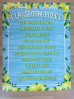 Lemon Zest Classroom Rules Chart