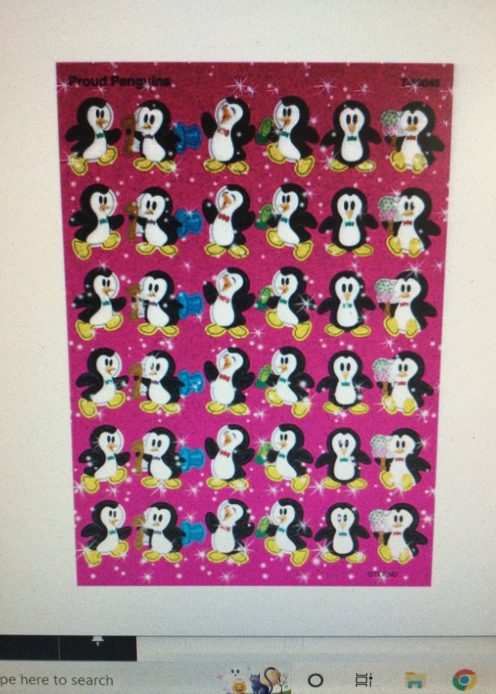 Proud Penguins Sparkle Stickers (72)