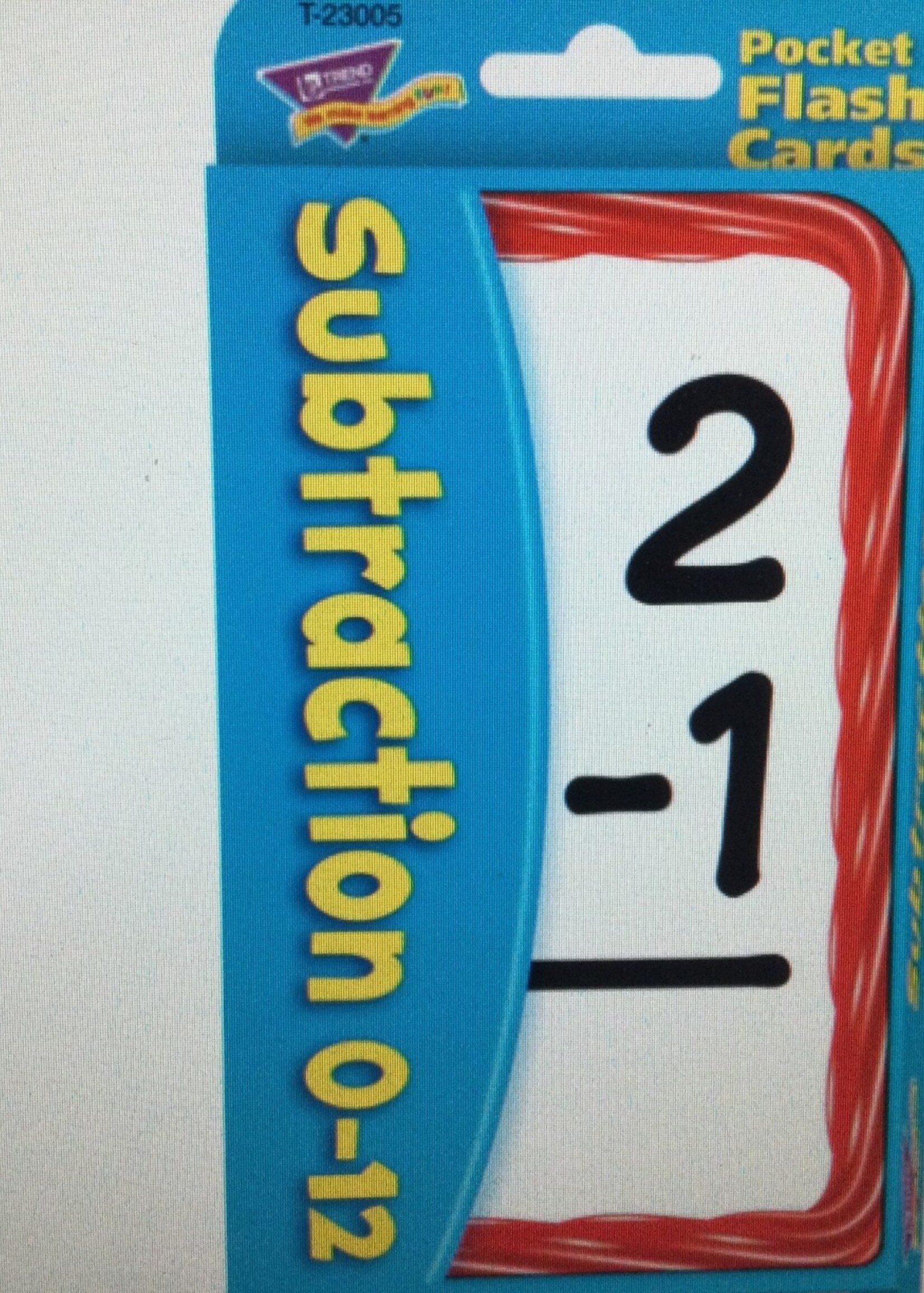 Subtraction 0-12 Flash Cards