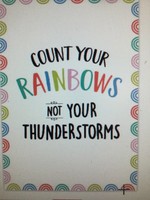 Count Your Rainbows Not Your Thunderstorms Poster