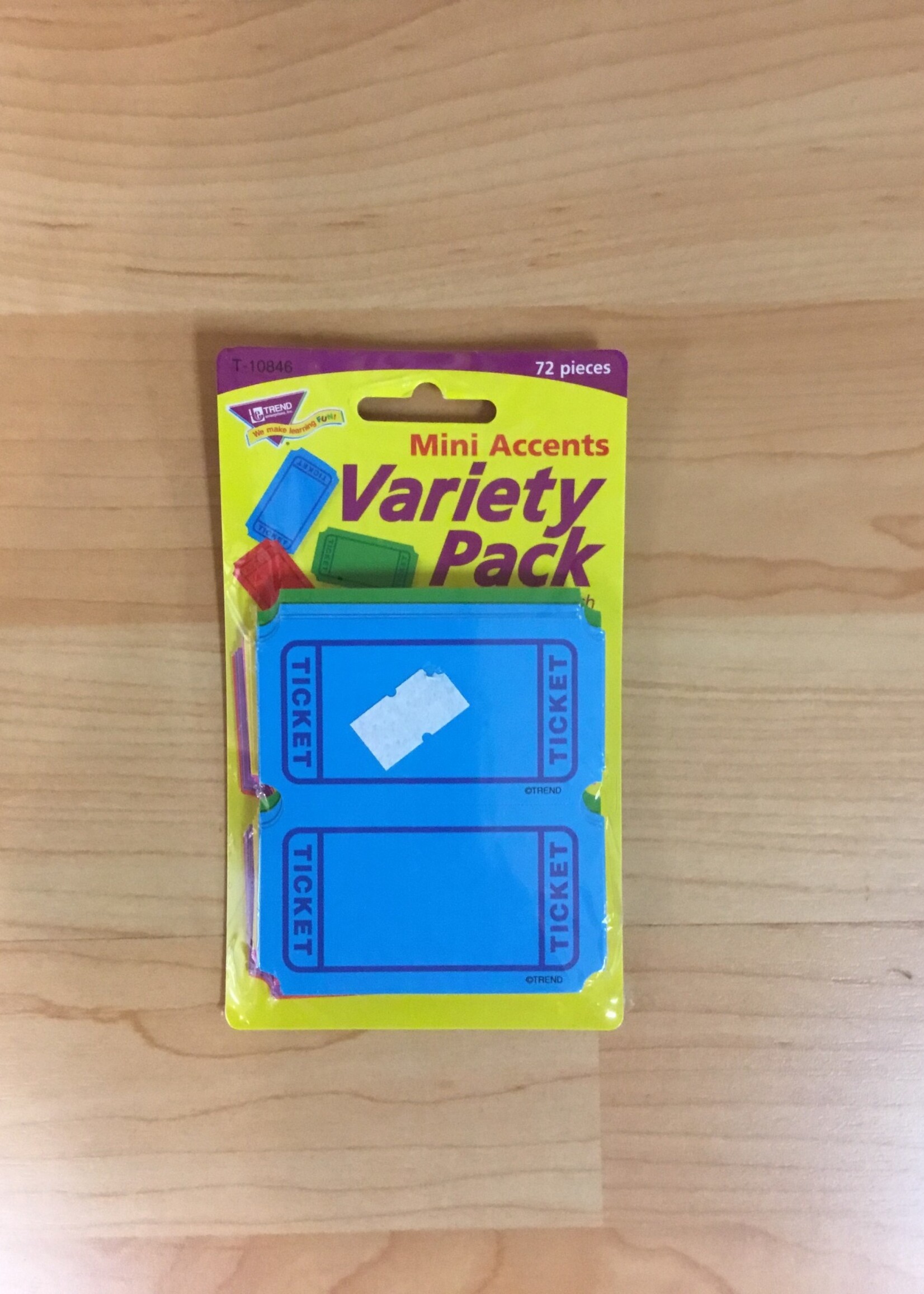 Colored Tickets Mini Cutouts 72pc