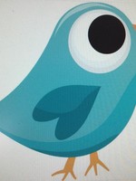 Blue Tweet Bird Magnetic Whiteboard Eraser