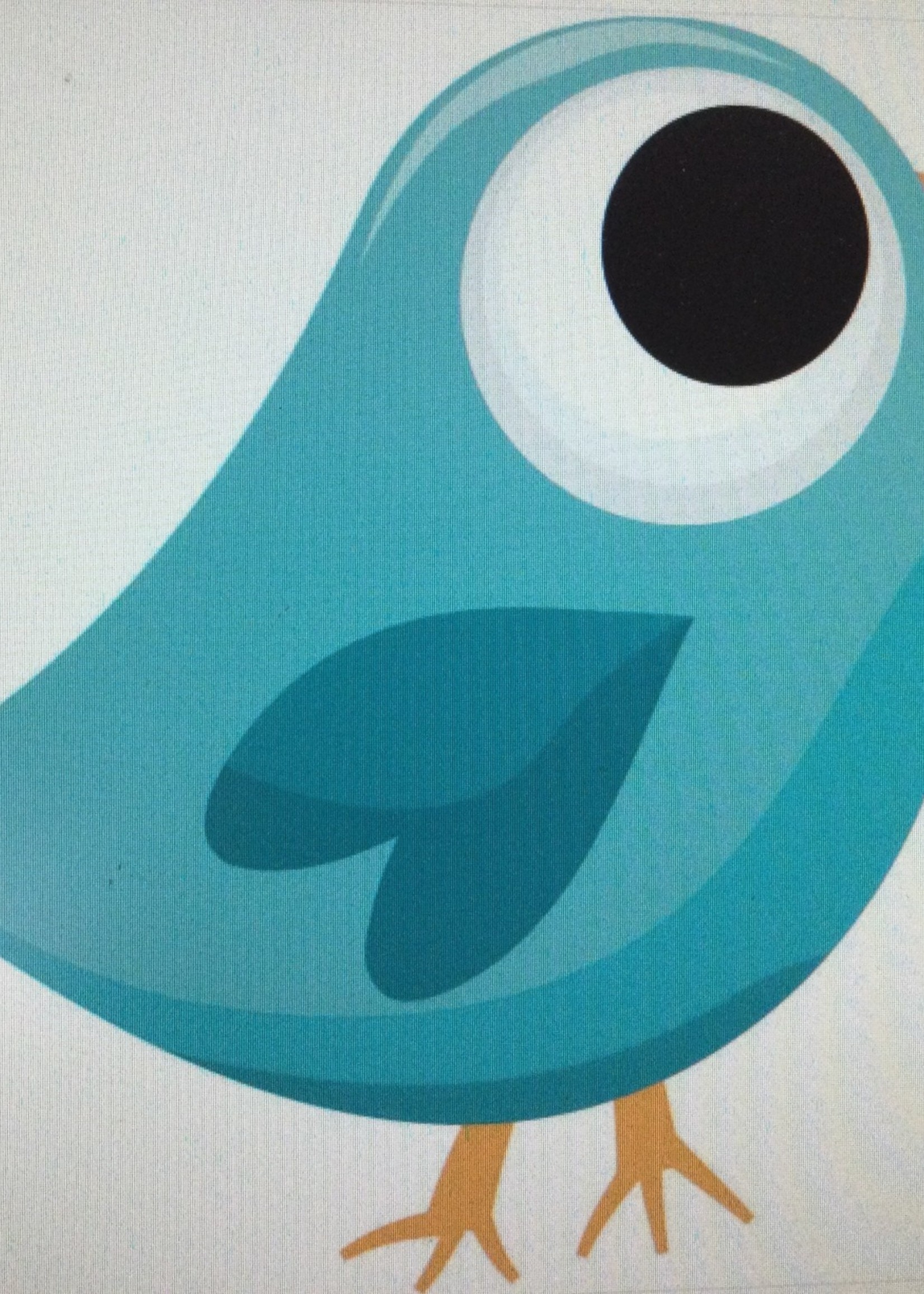 Blue Tweet Bird Magnetic Whiteboard Eraser