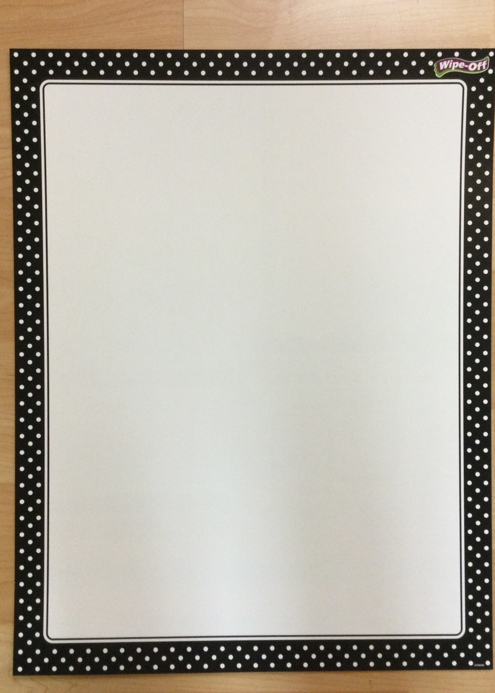 Black Polka Dot Wipe-Off Chart