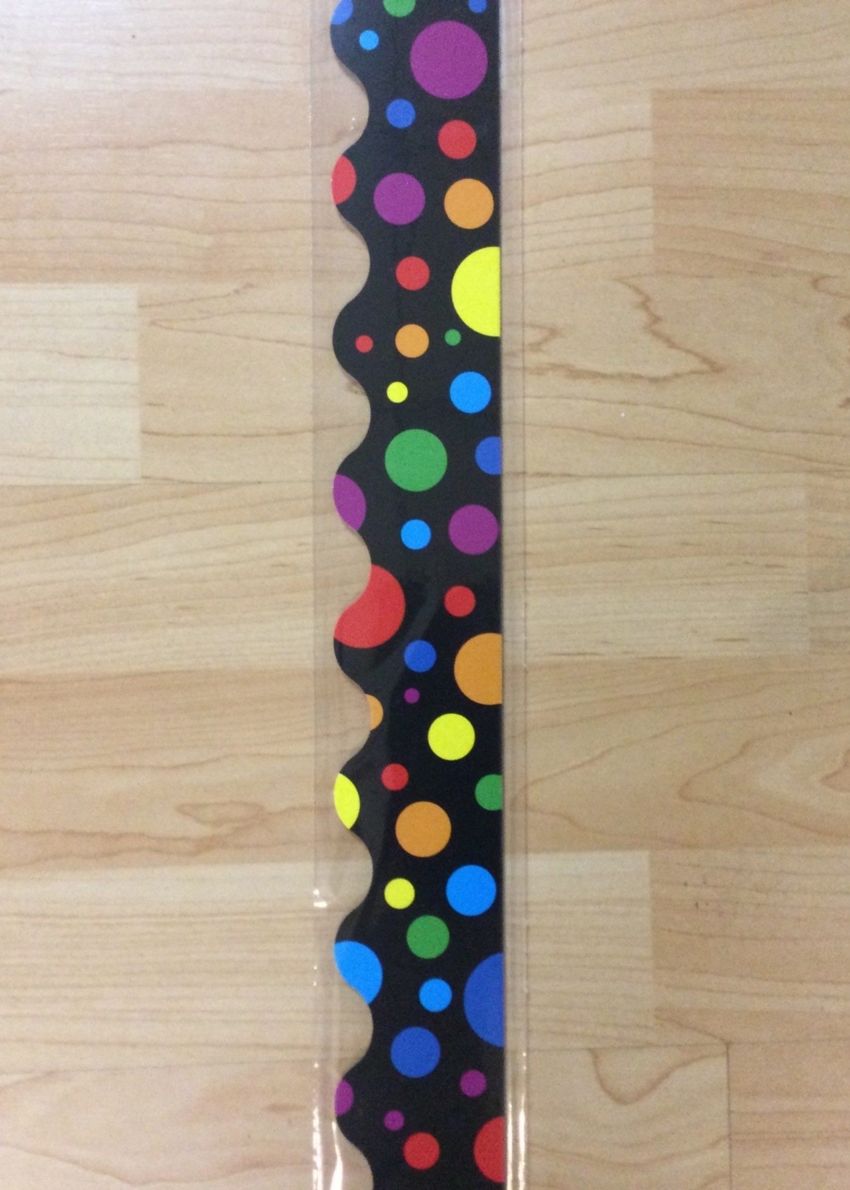 Big Rainbow Dots Scalloped Border