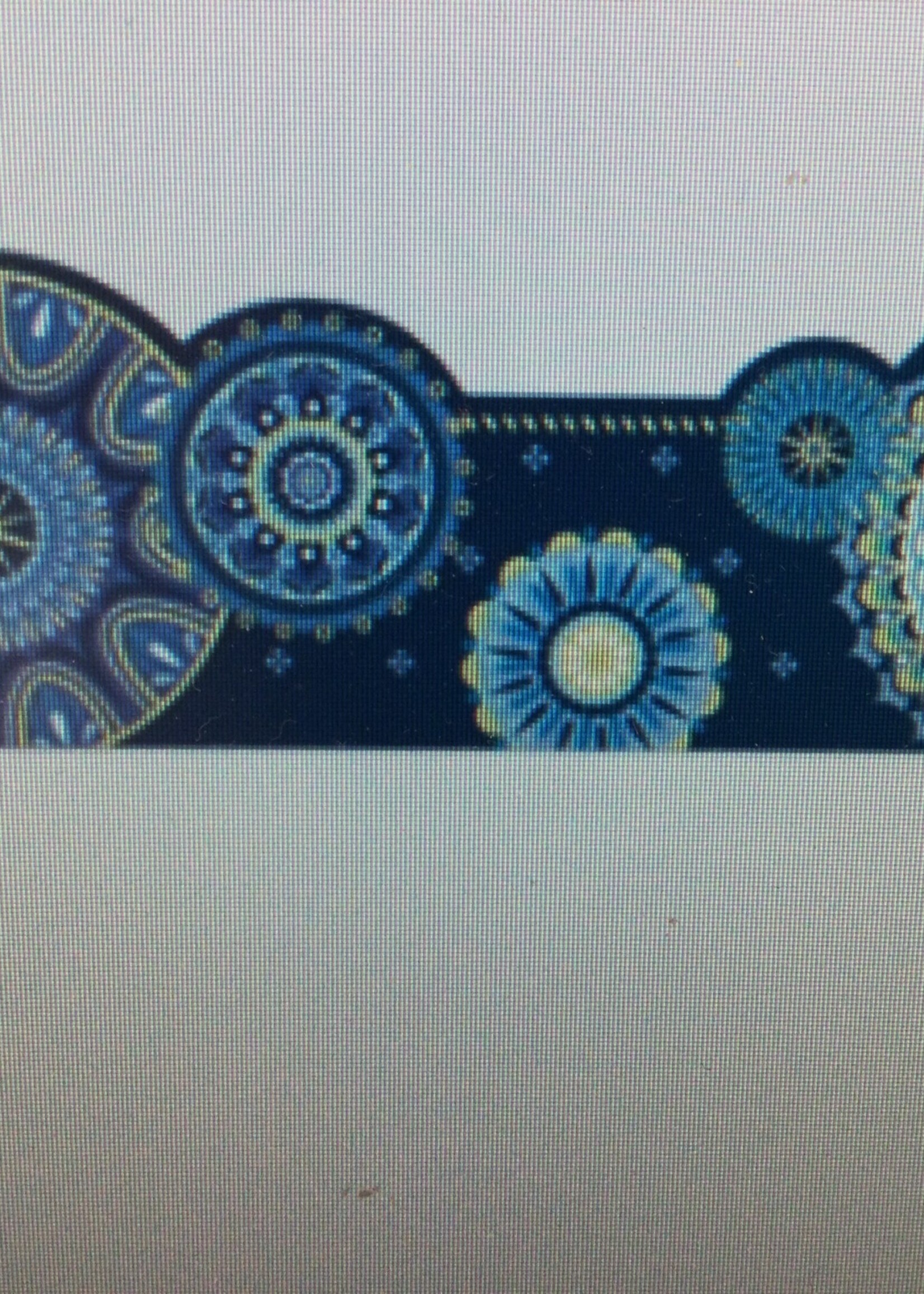 Blue Harmony Mandala Border