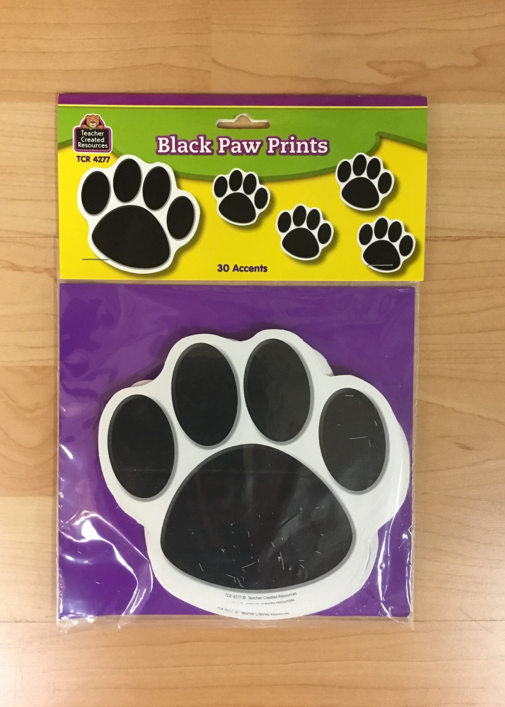 Black Paw Prints Cutouts 30pc