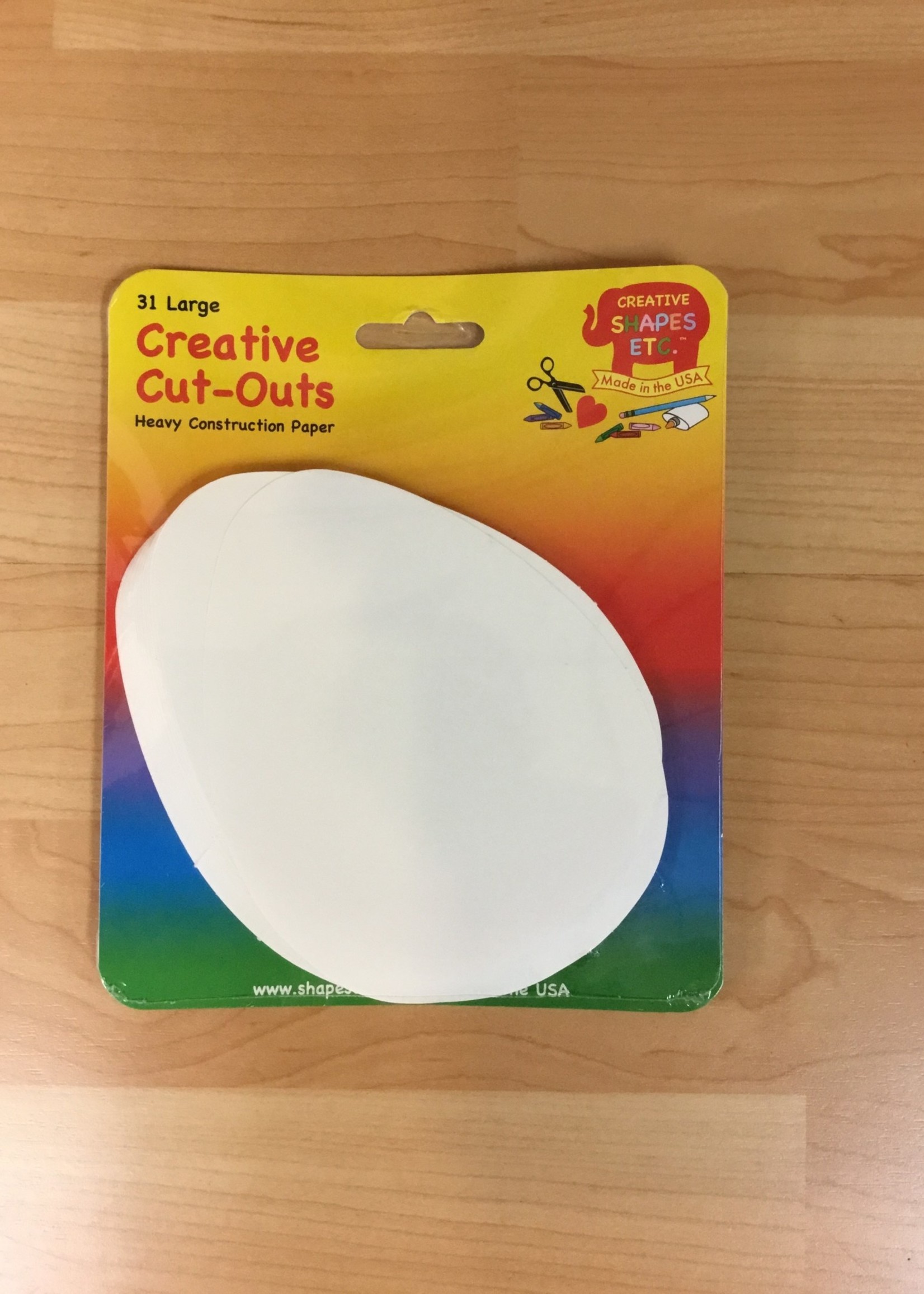 Large White Egg Cutouts 31 pc