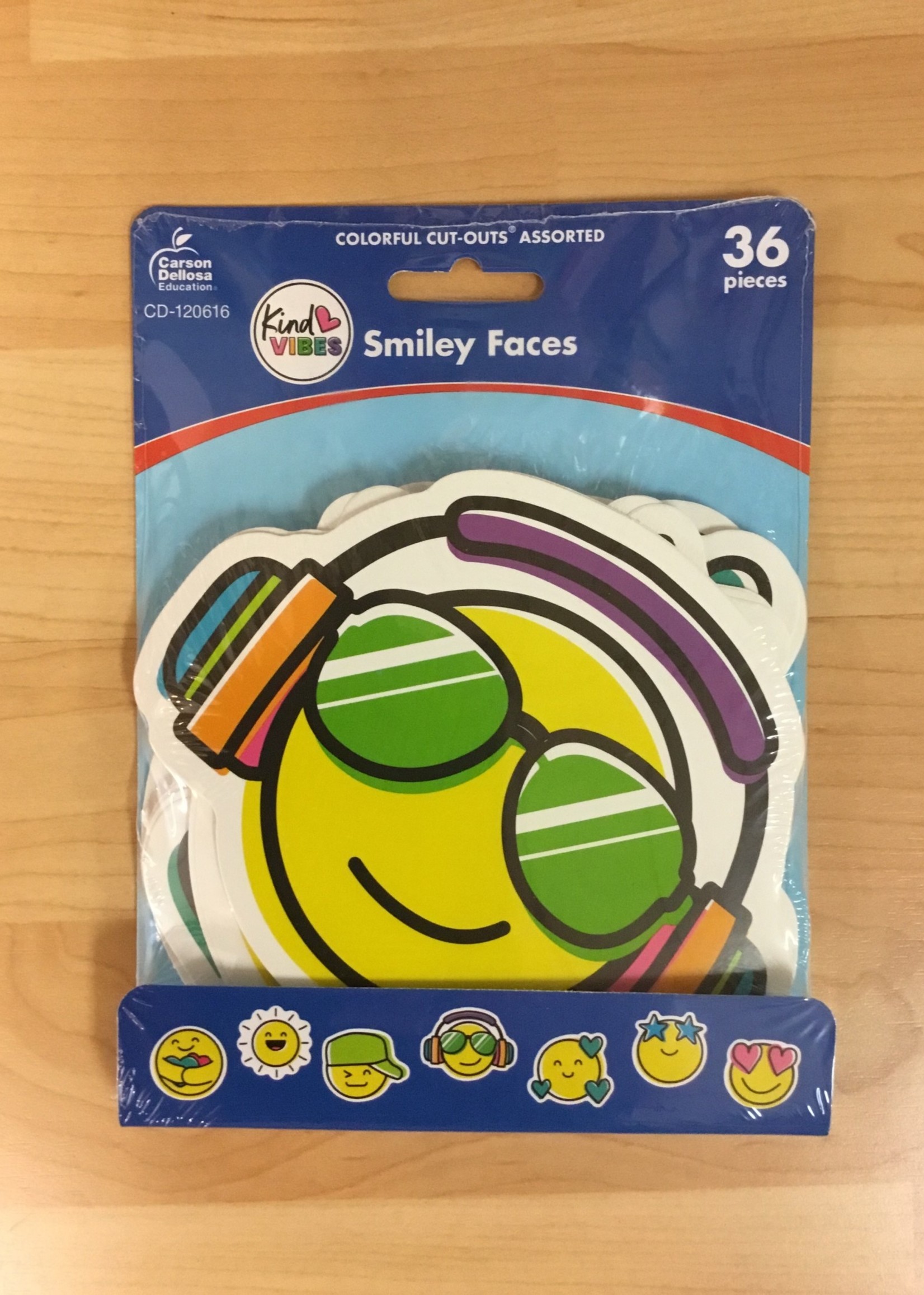 Kind Vibes Smiley Faces Cutouts 36pc