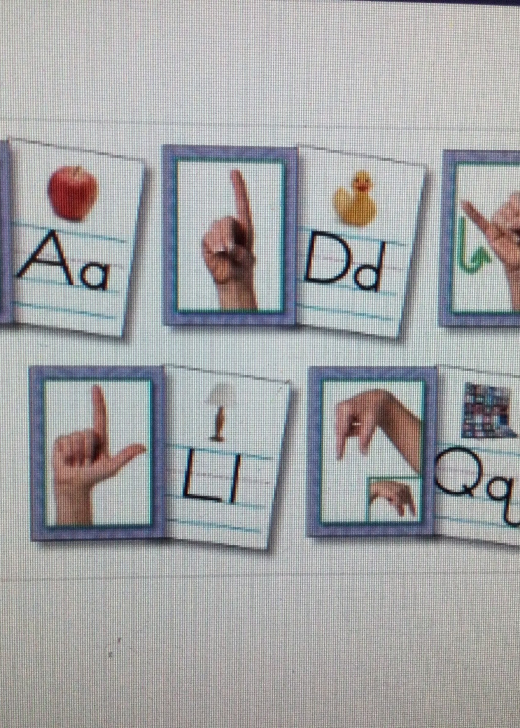 American Sign Language Photo Alphabet Cards