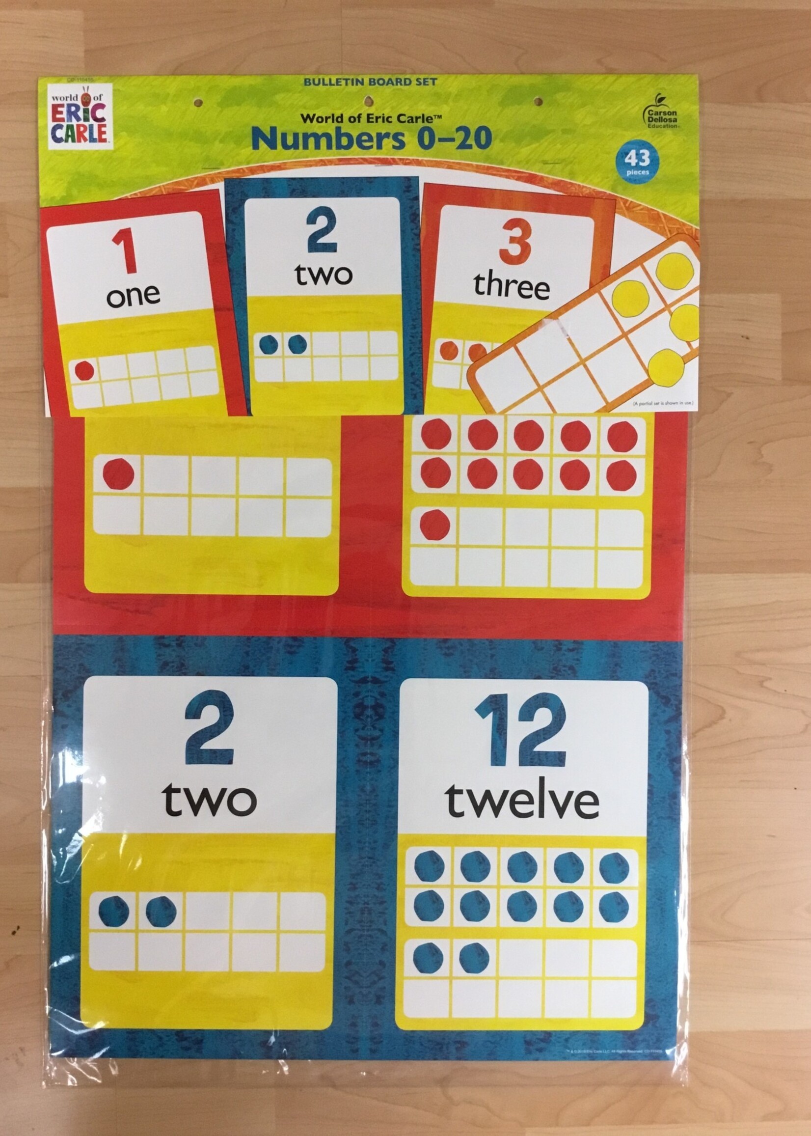 Eric Carle Numbers 1-20 Bulletin Board PK-2