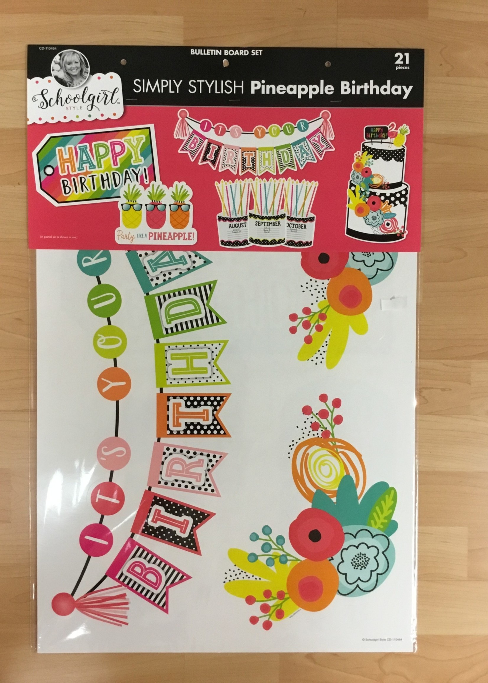 Schoolgirl Style Simply Stylish Pineapple Birthday Bulletin Board