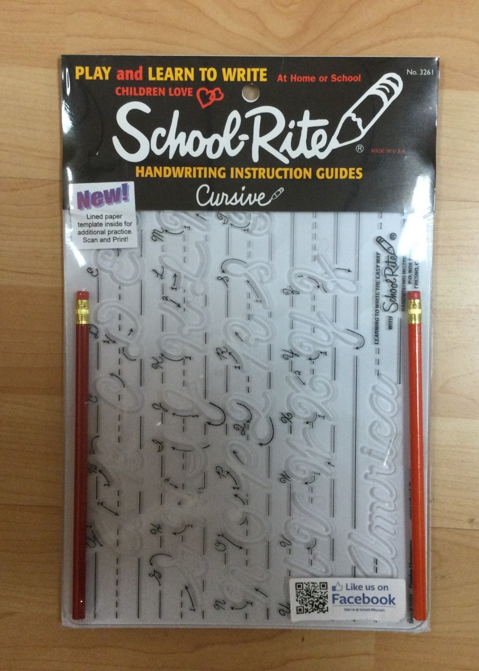 School Rite Cursive Capitals Handwriting Guide