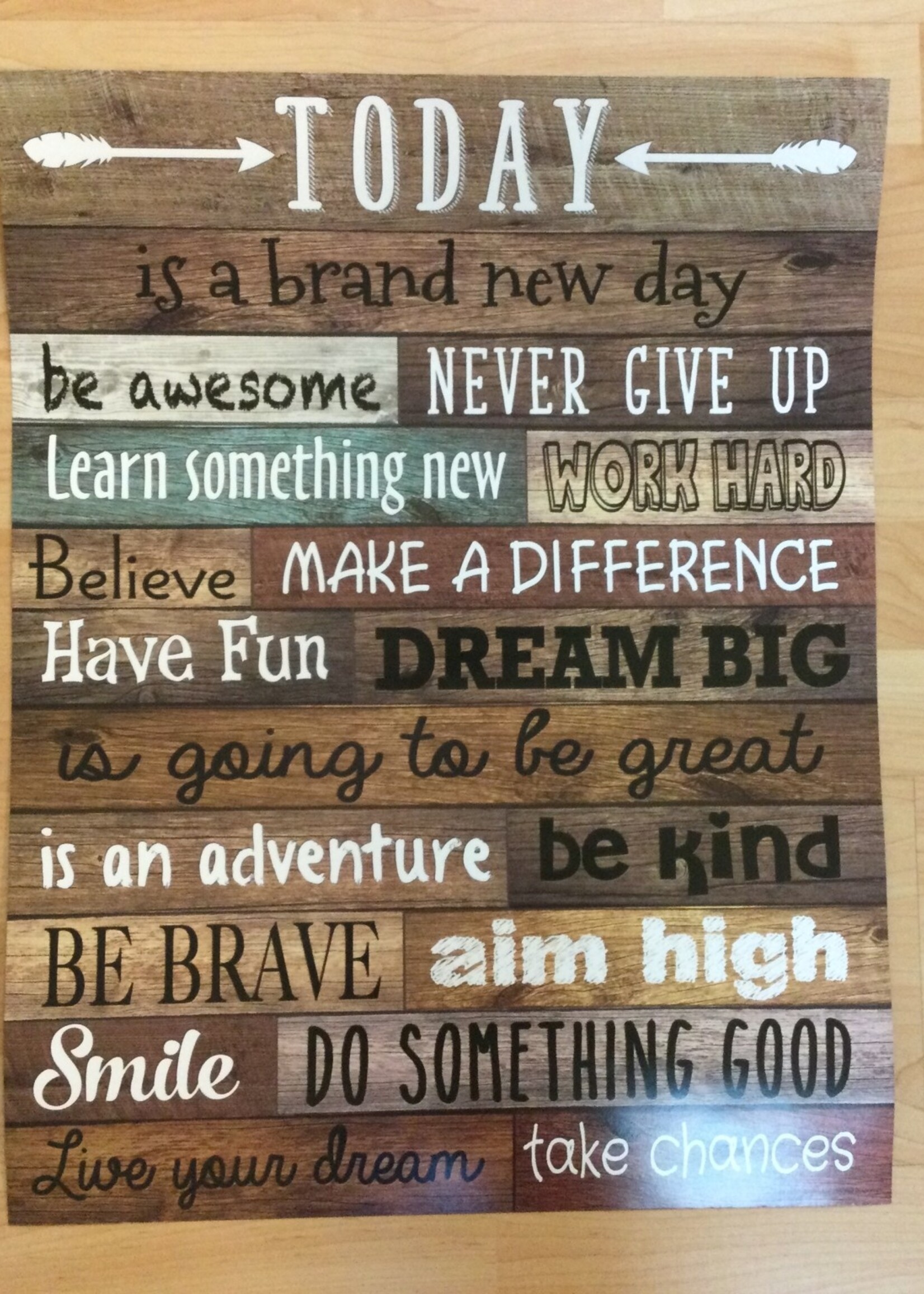 Home Sweet Classroom Today is a Brand New Day Chart