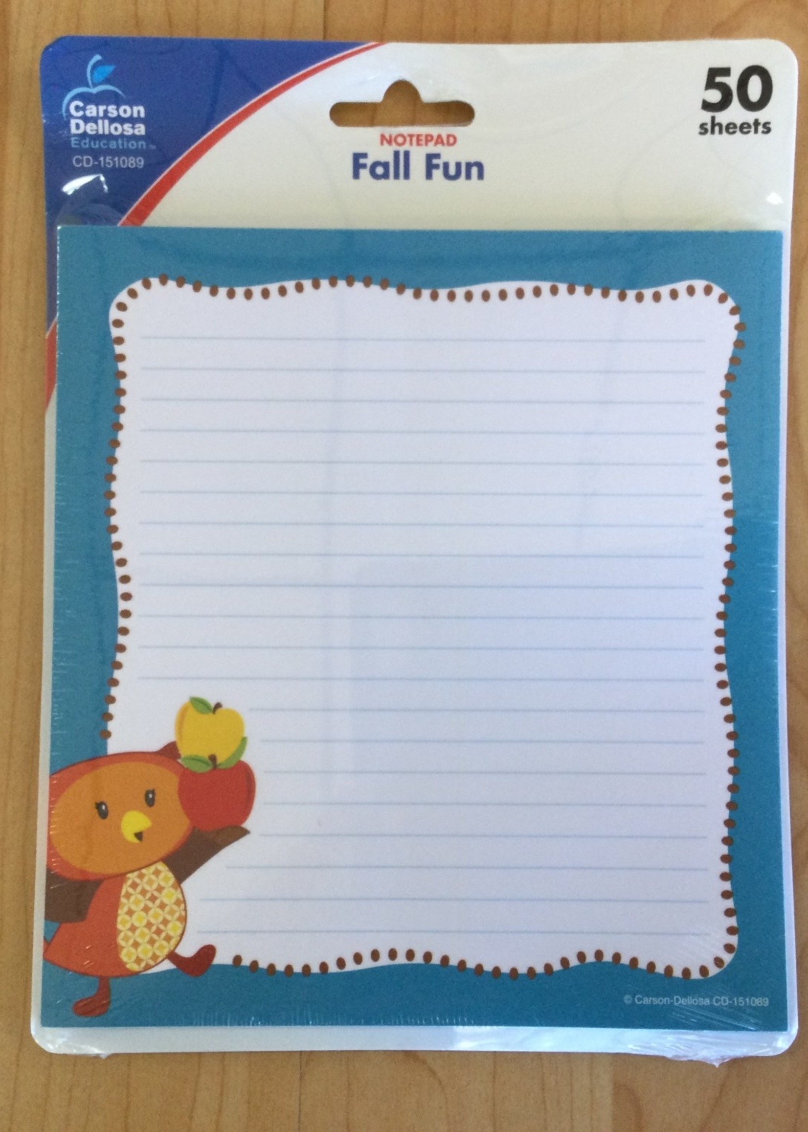 Fall Fun Notepad 50 sheets