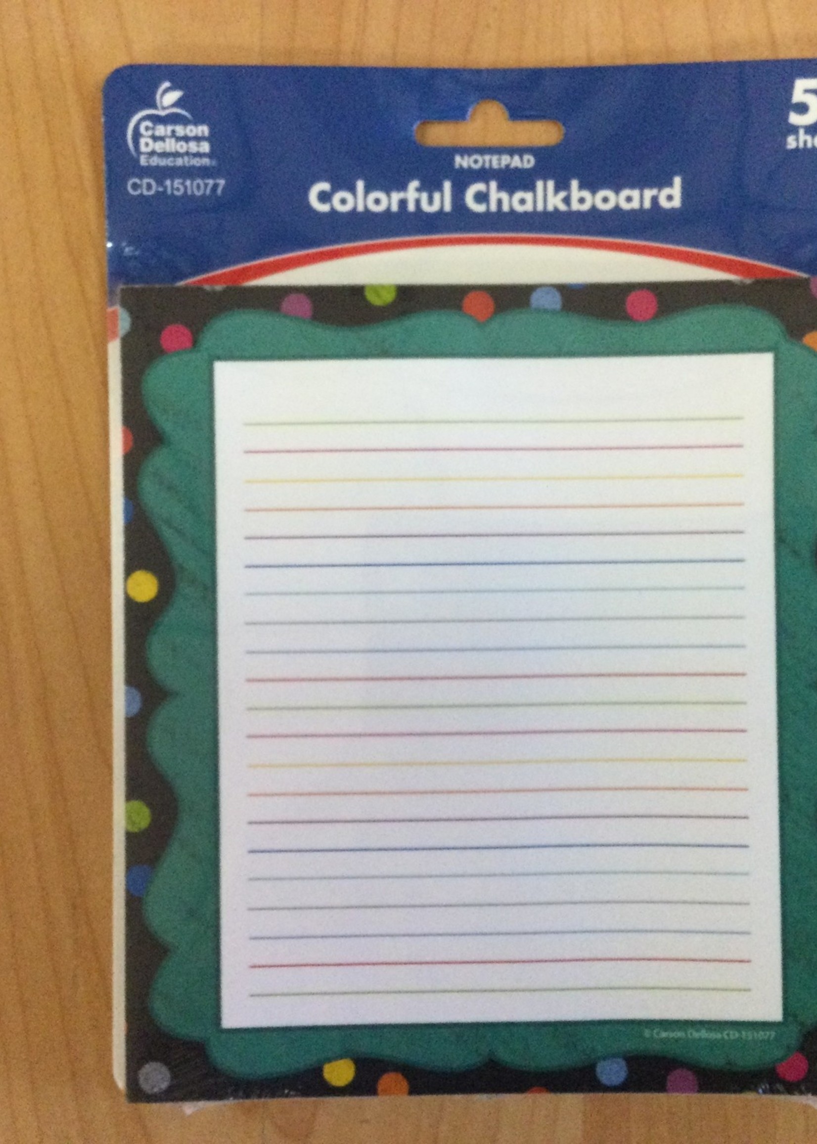 Colorful Chalkboard Notepad 50 sheets