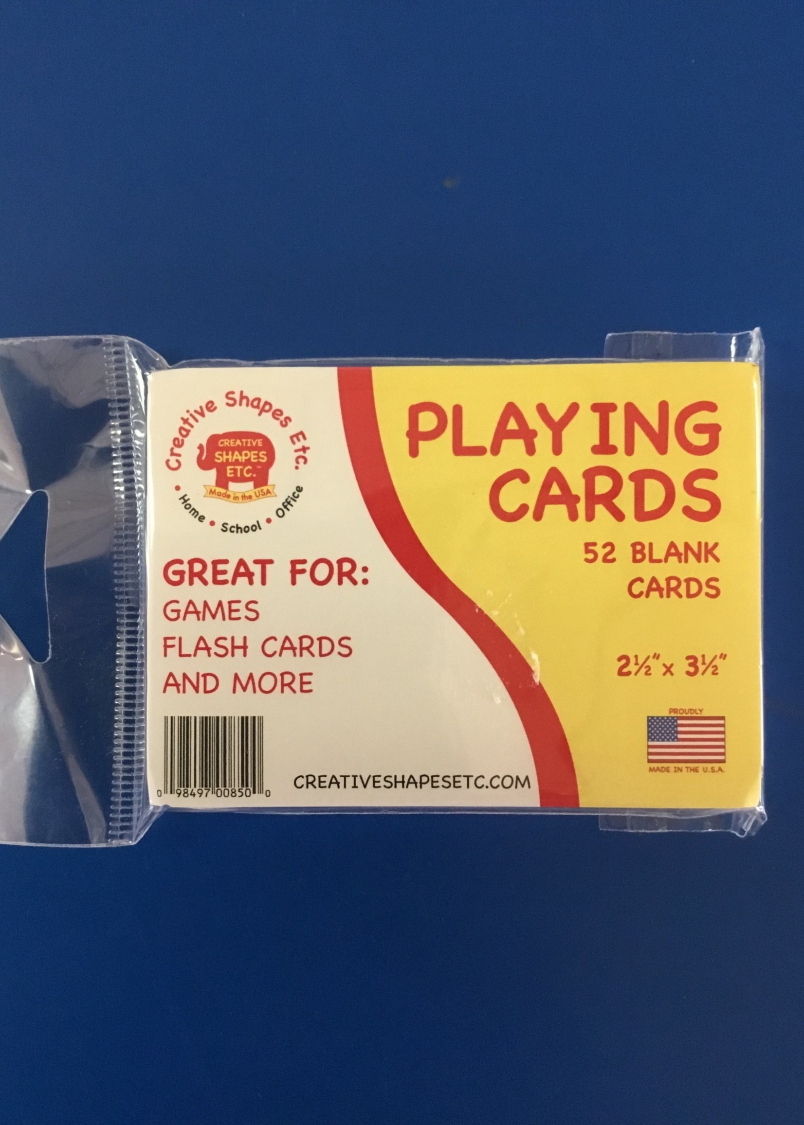 2 1/2"x3 1/2" Blank Playing Cards 52pc