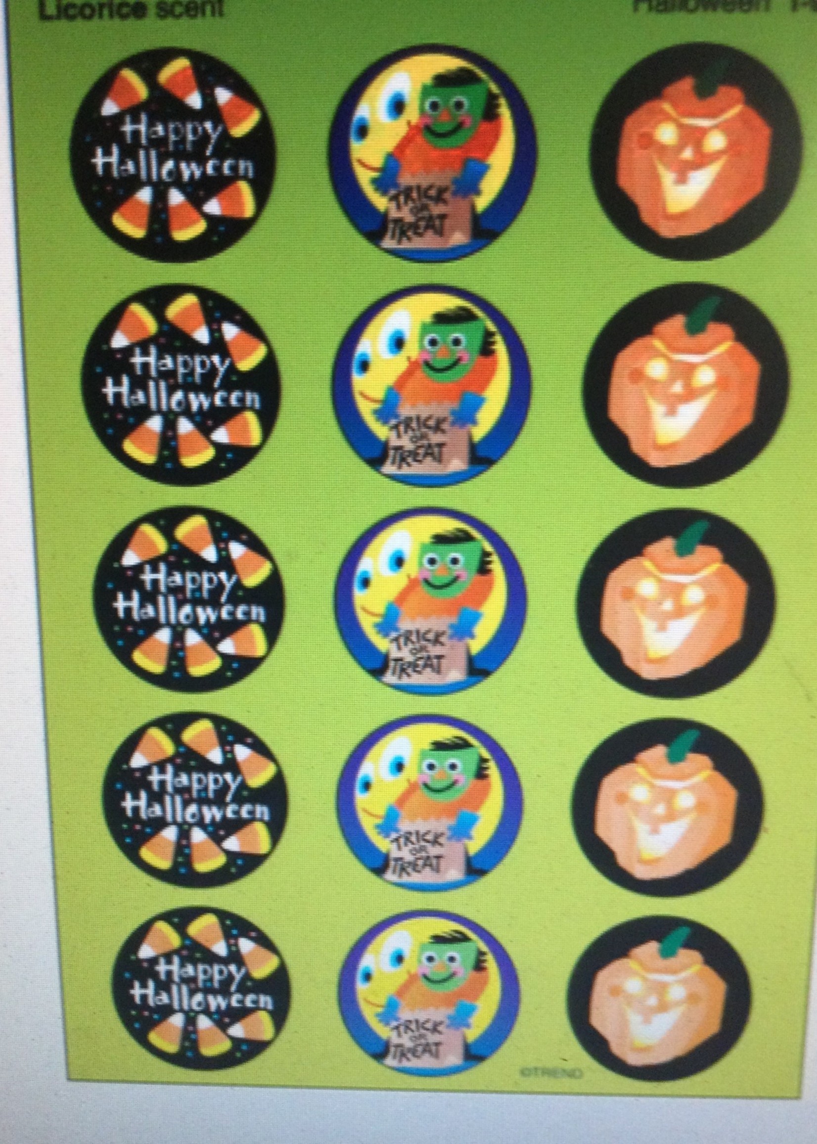 Licorice Halloween Stinky Stickers