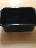 Small Black Plastic Storage Bin