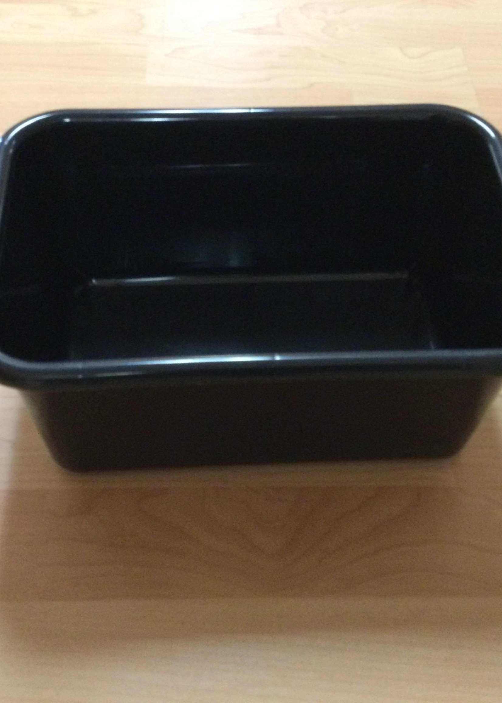 Small Black Plastic Storage Bin