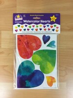 Watercolor Hearts Cutouts 48pc