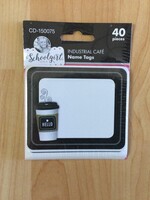 Schoolgirl Style Industrial Cafe Name Tags 40pk