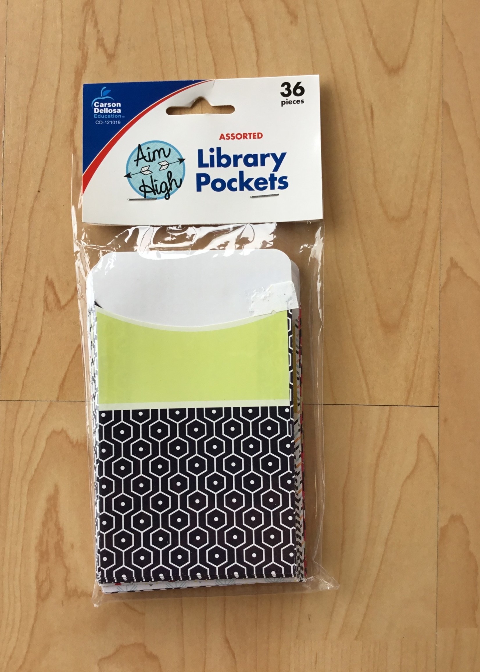 Aim High Library Pockets 36pc Asst