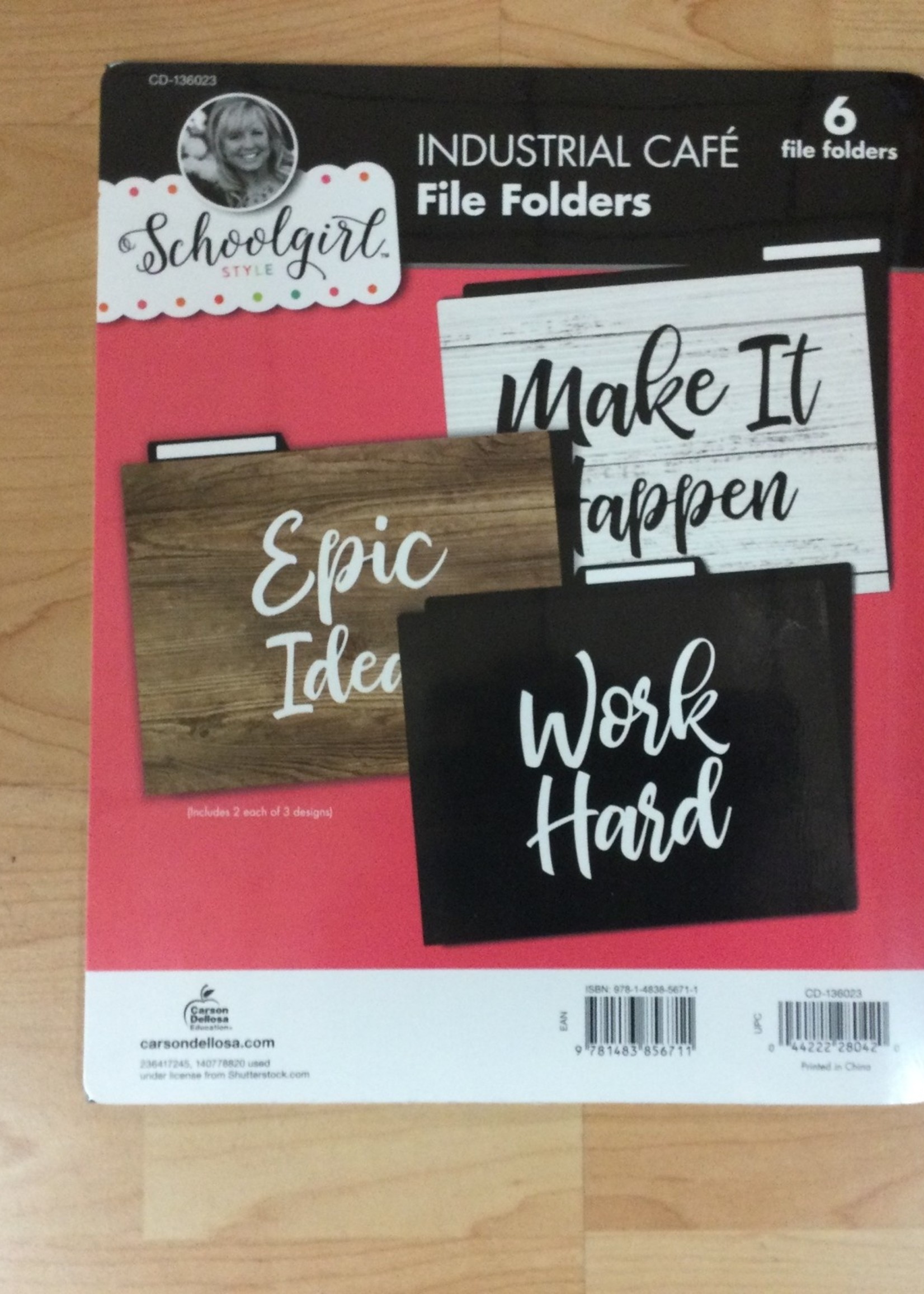 Schoolgirl Style Industrial Cafe File Folders