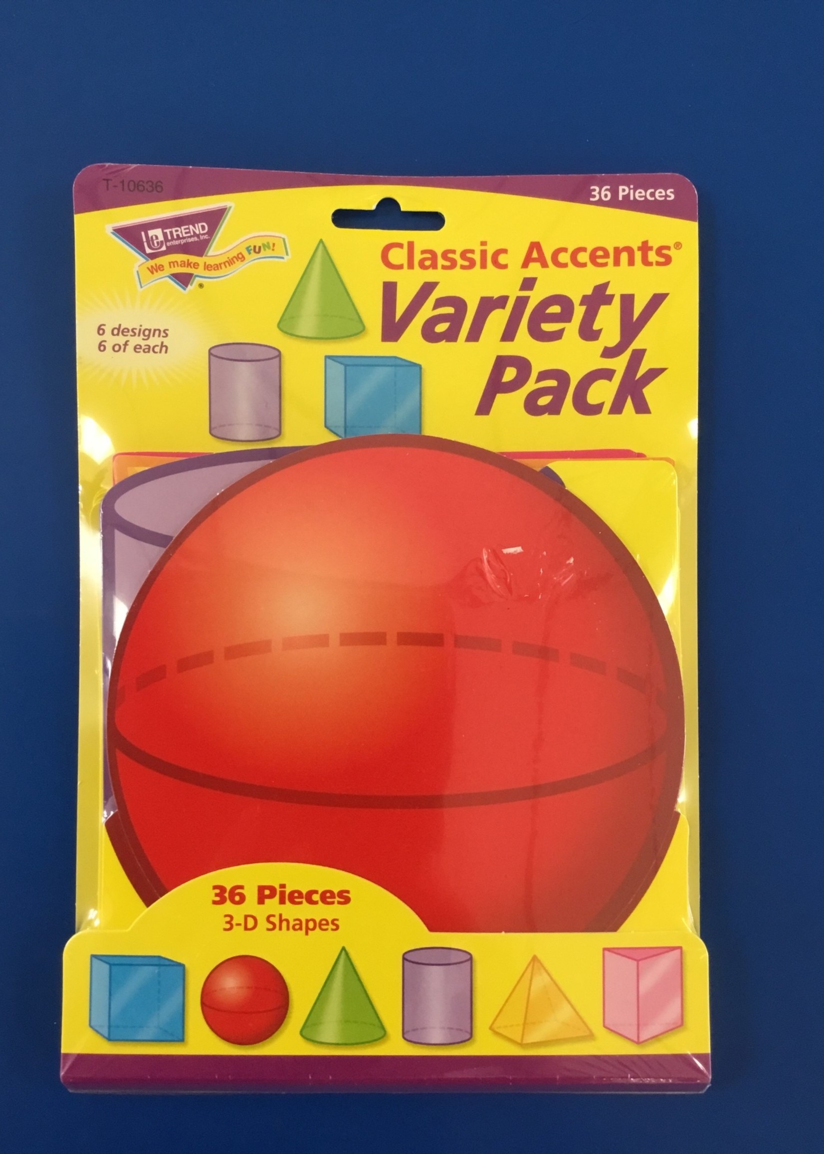 3D Shapes Cutouts 36pc