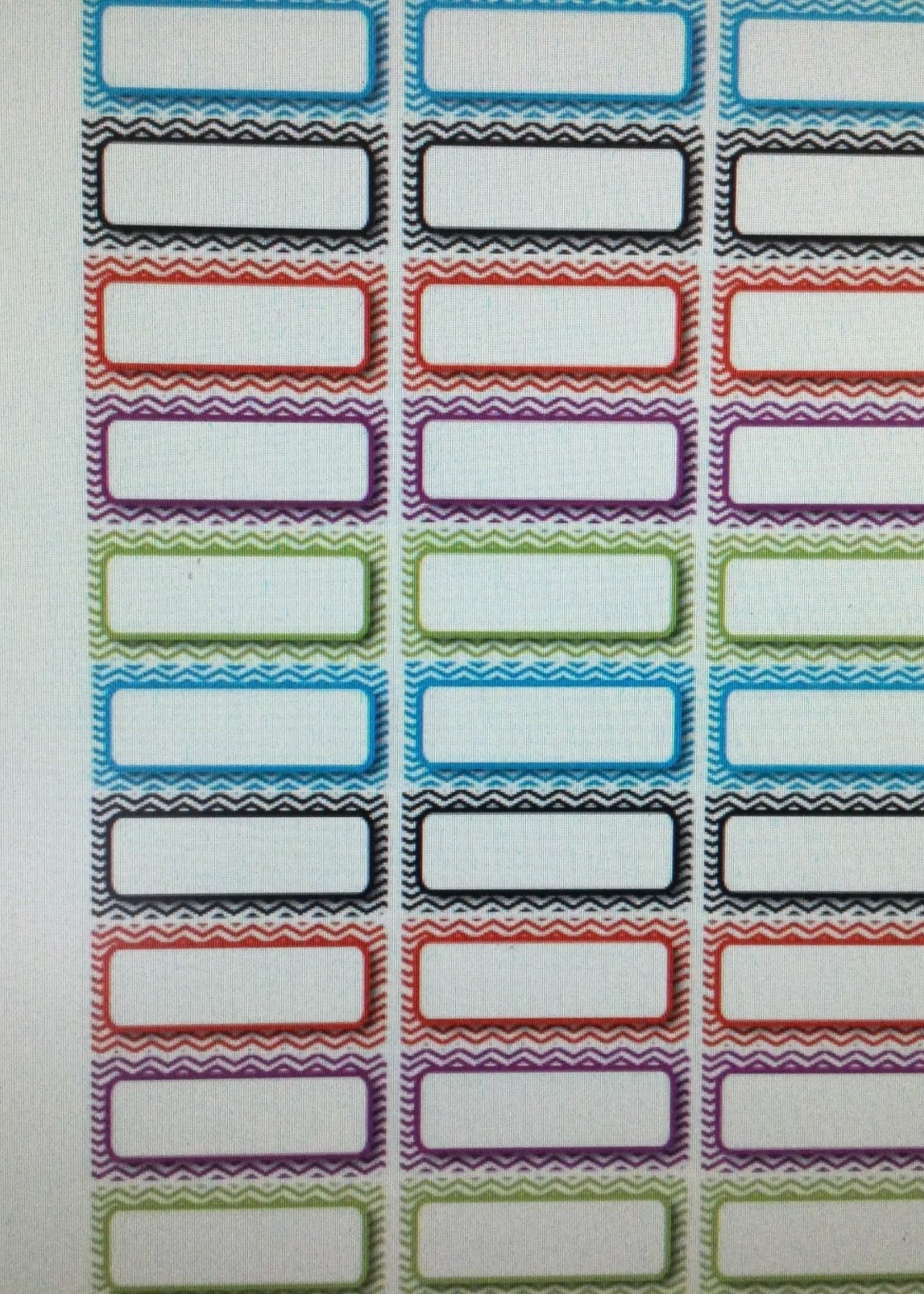 Chevron Magnetic Nameplate Labels 30pc