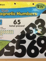 Black 2 1/4" Classic Magnetic Numbers 65pc