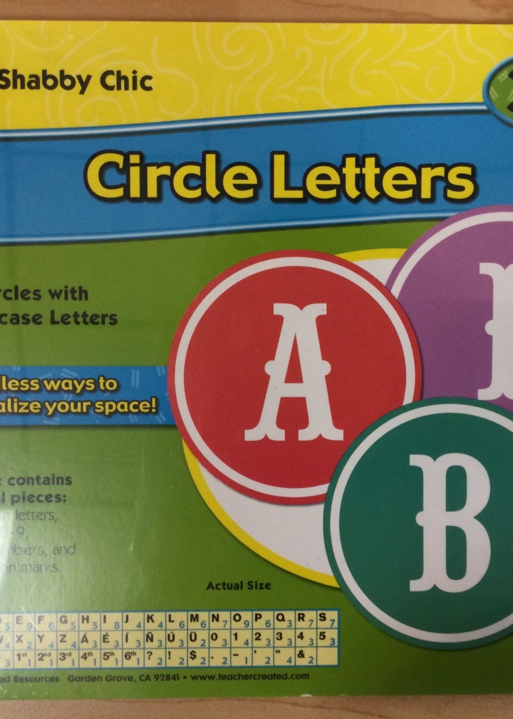 Shabby Chic 3 1/2" Circle Letters 216pc