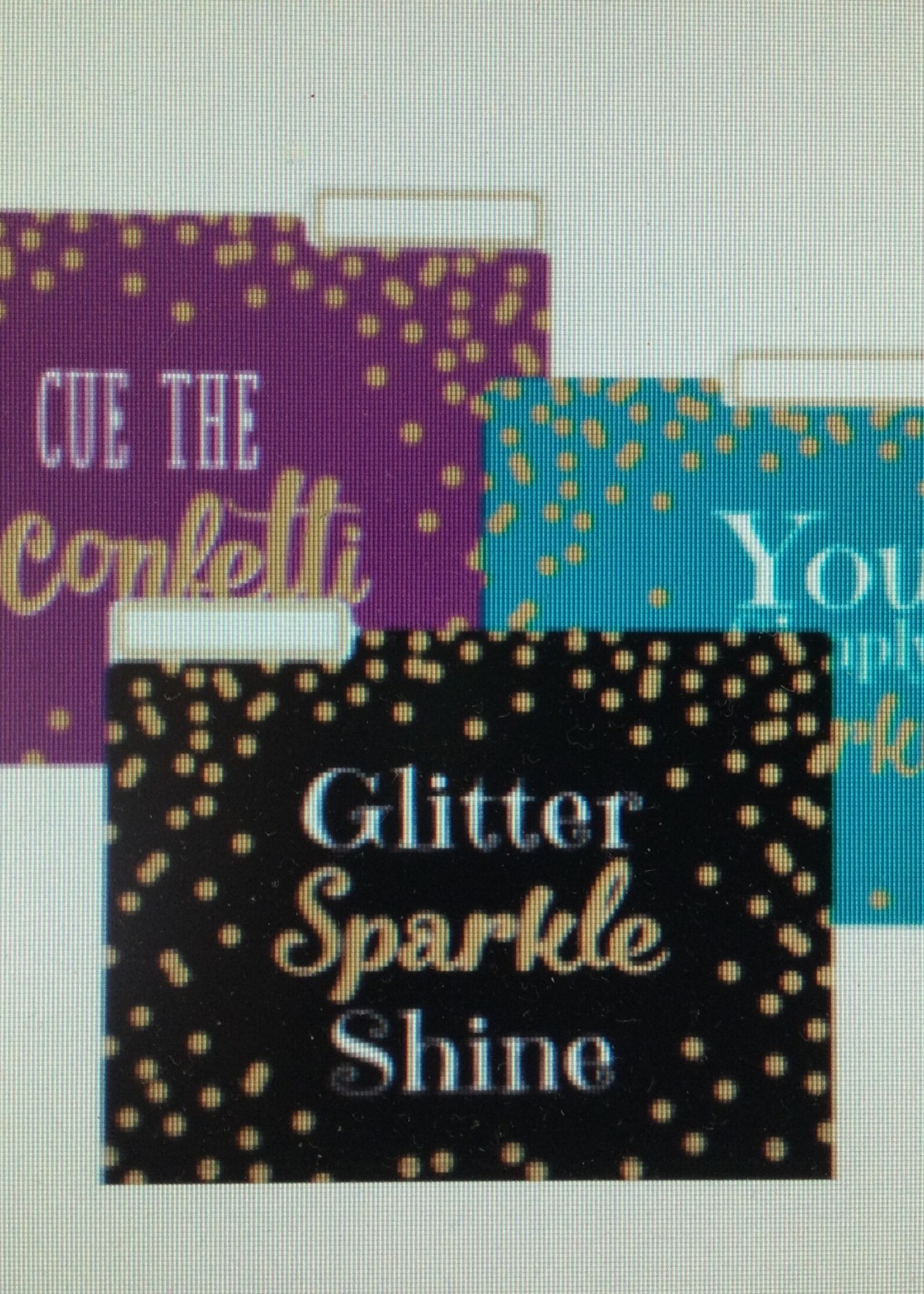 Gold Foil Confetti File Folders 12 pk