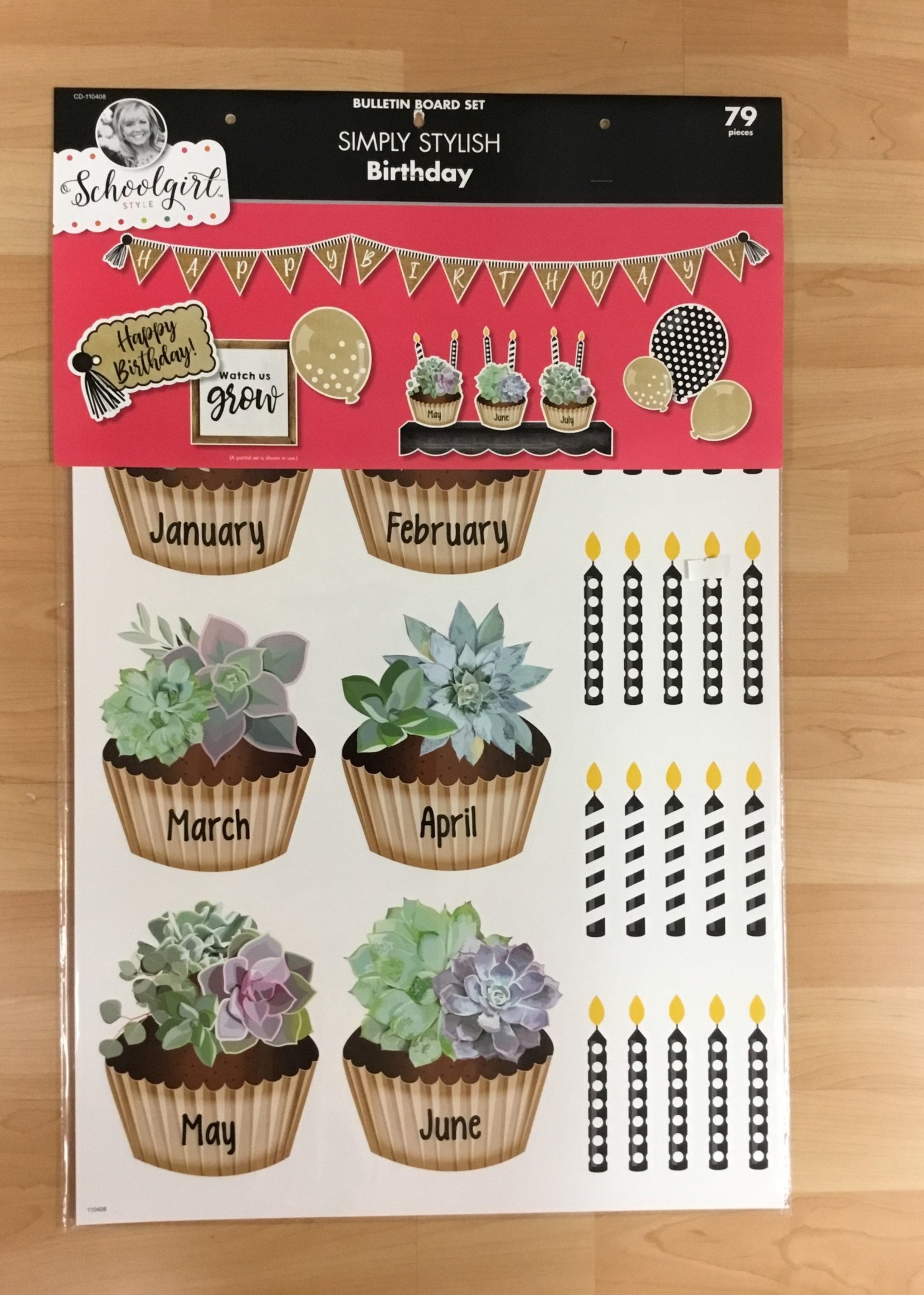 Schoolgirl Style Simply Stylish Birthday Bulletin Board