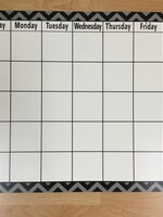 Black Chevron Calendar Chart 22"x 17"