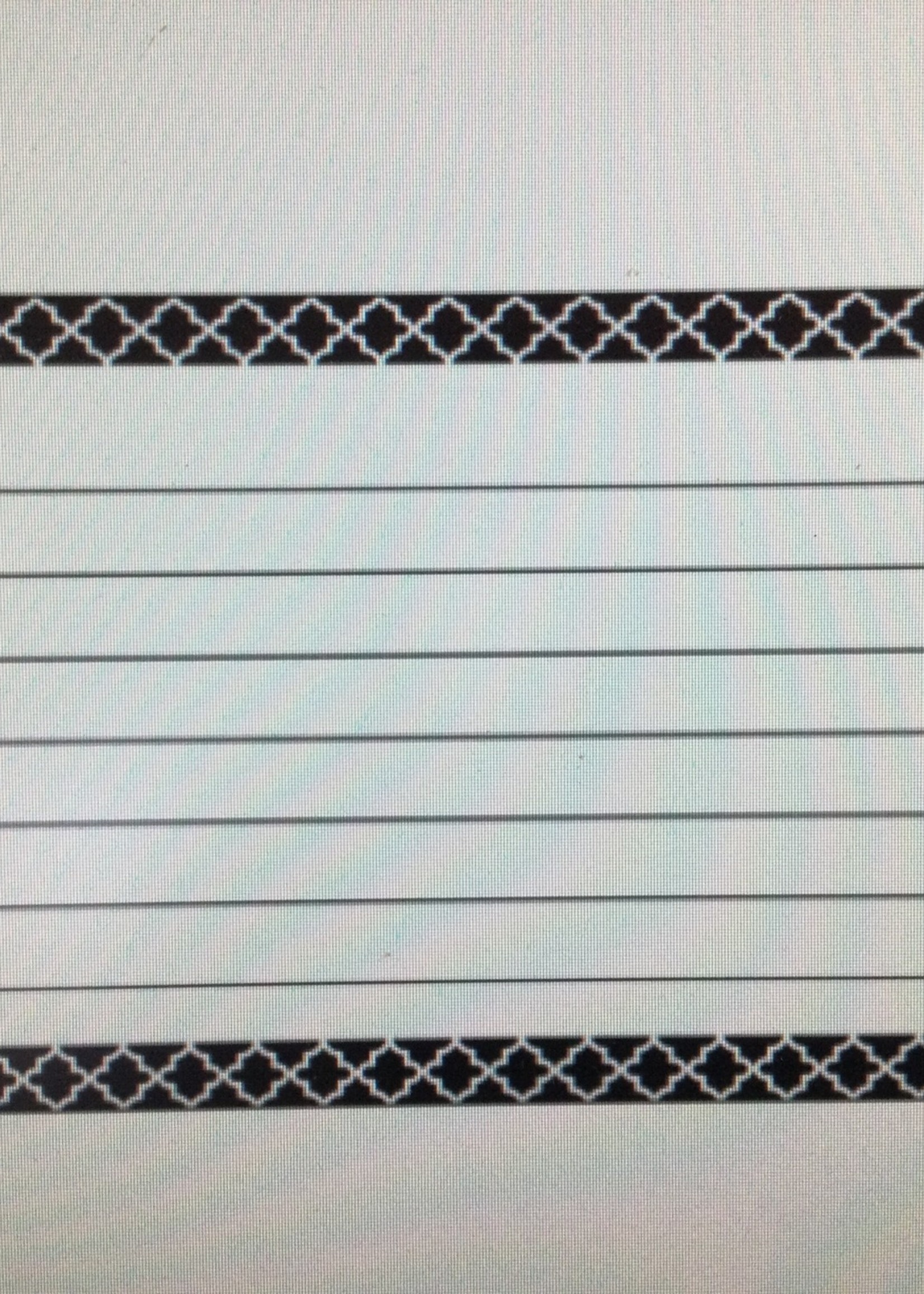 Moroccan Black Lined Index Cards 75 pk