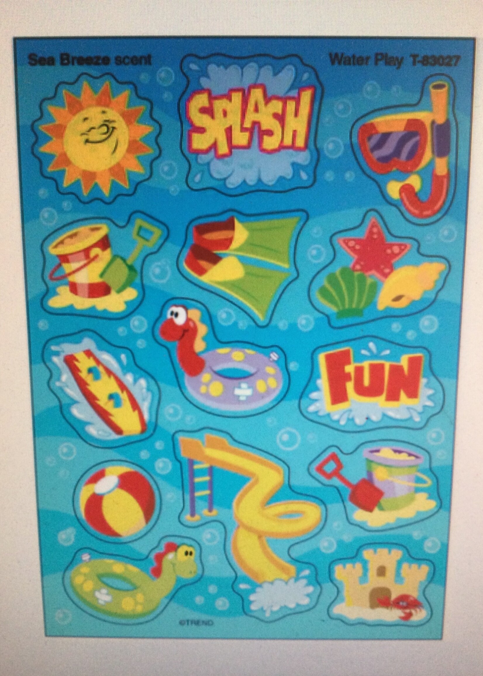 Water Play Stinky Stickers