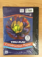 Black 9" x 12" Tru-Ray Construction Paper 50 sheets