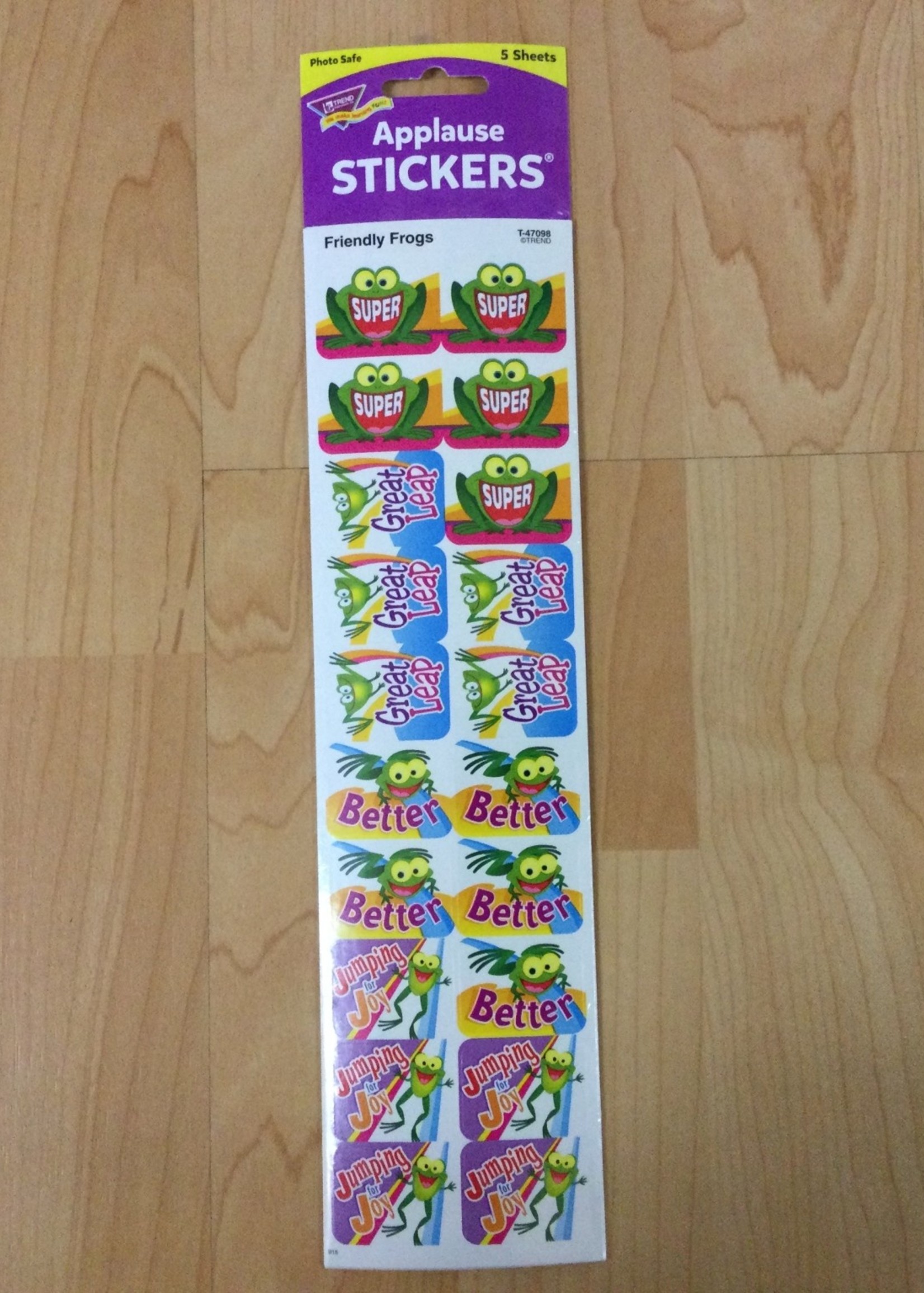 Friendly Frogs Applause Stickers 100pc