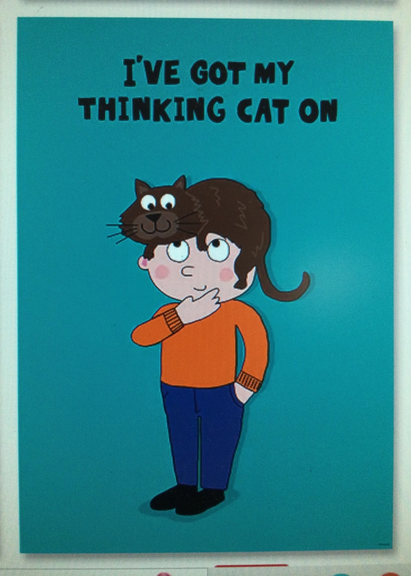I've Got My Thinking Cat Poster