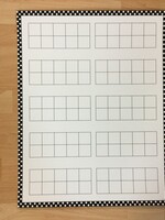 Black & White Polka Dot Ten Frames Chart