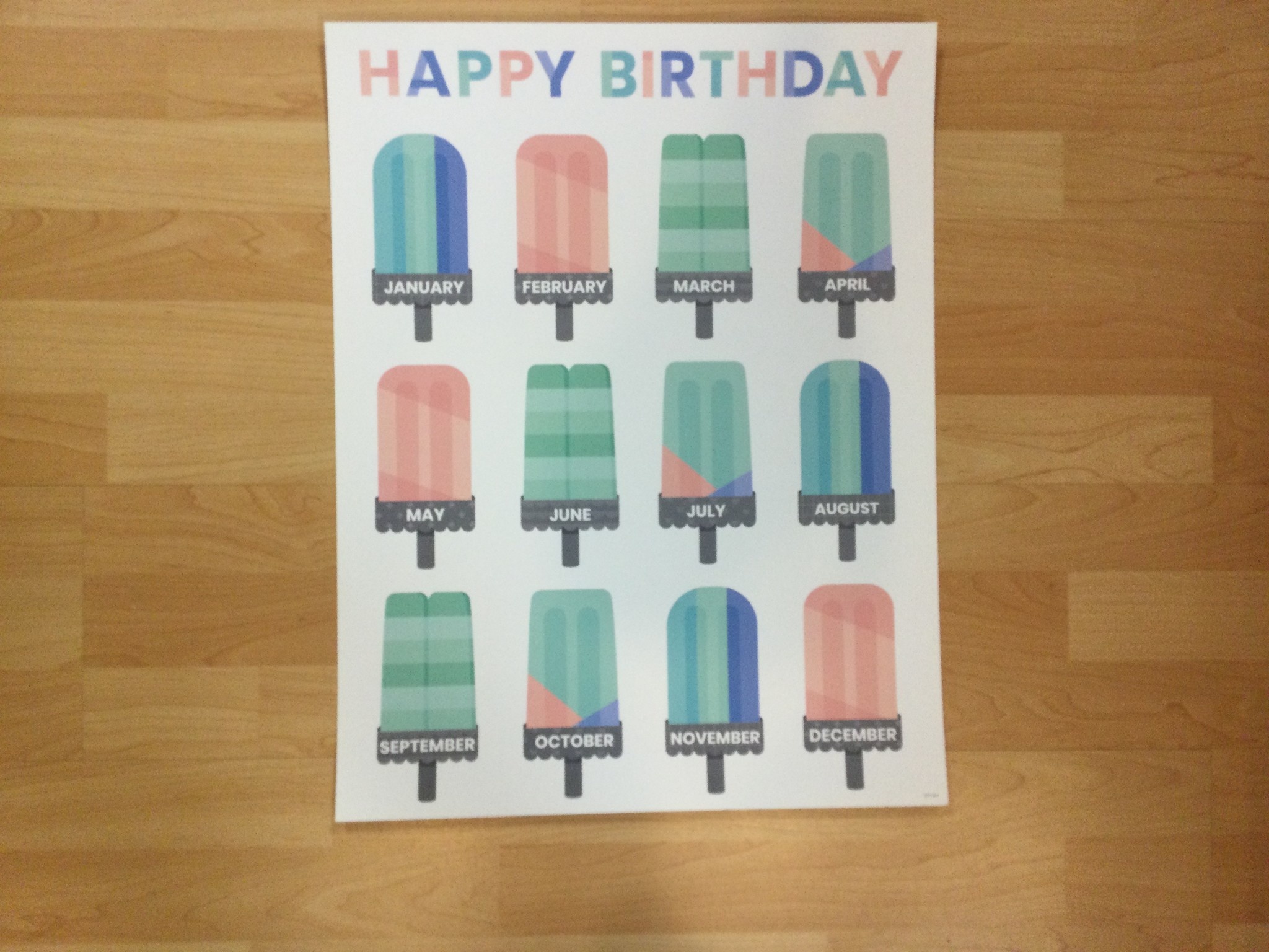Calm & Cool Birthday Chart - School Spot