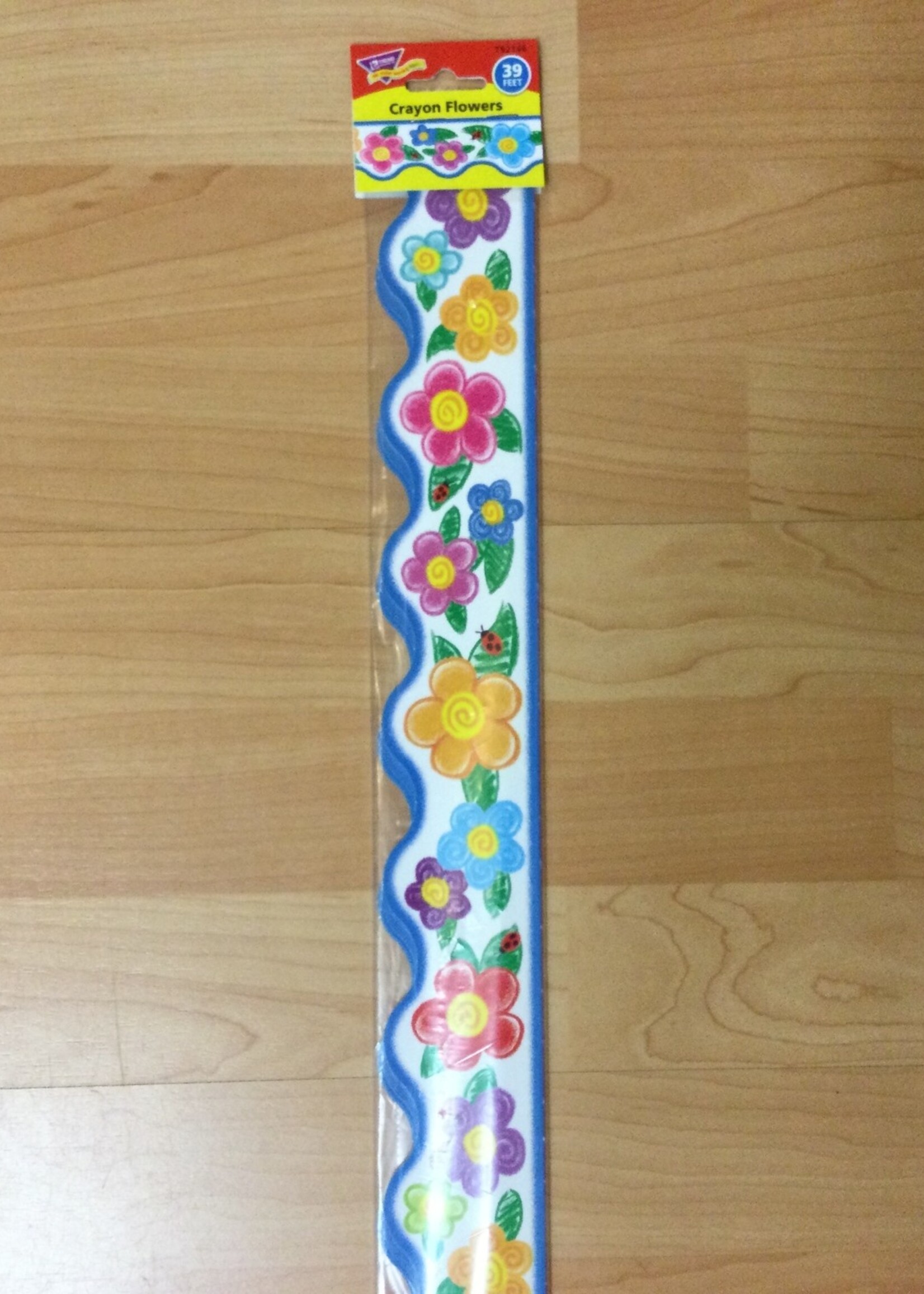 Crayon Flowers Border 39'