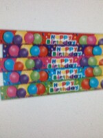 Happy Birthday Balloons Slap Bracelets 10 pk