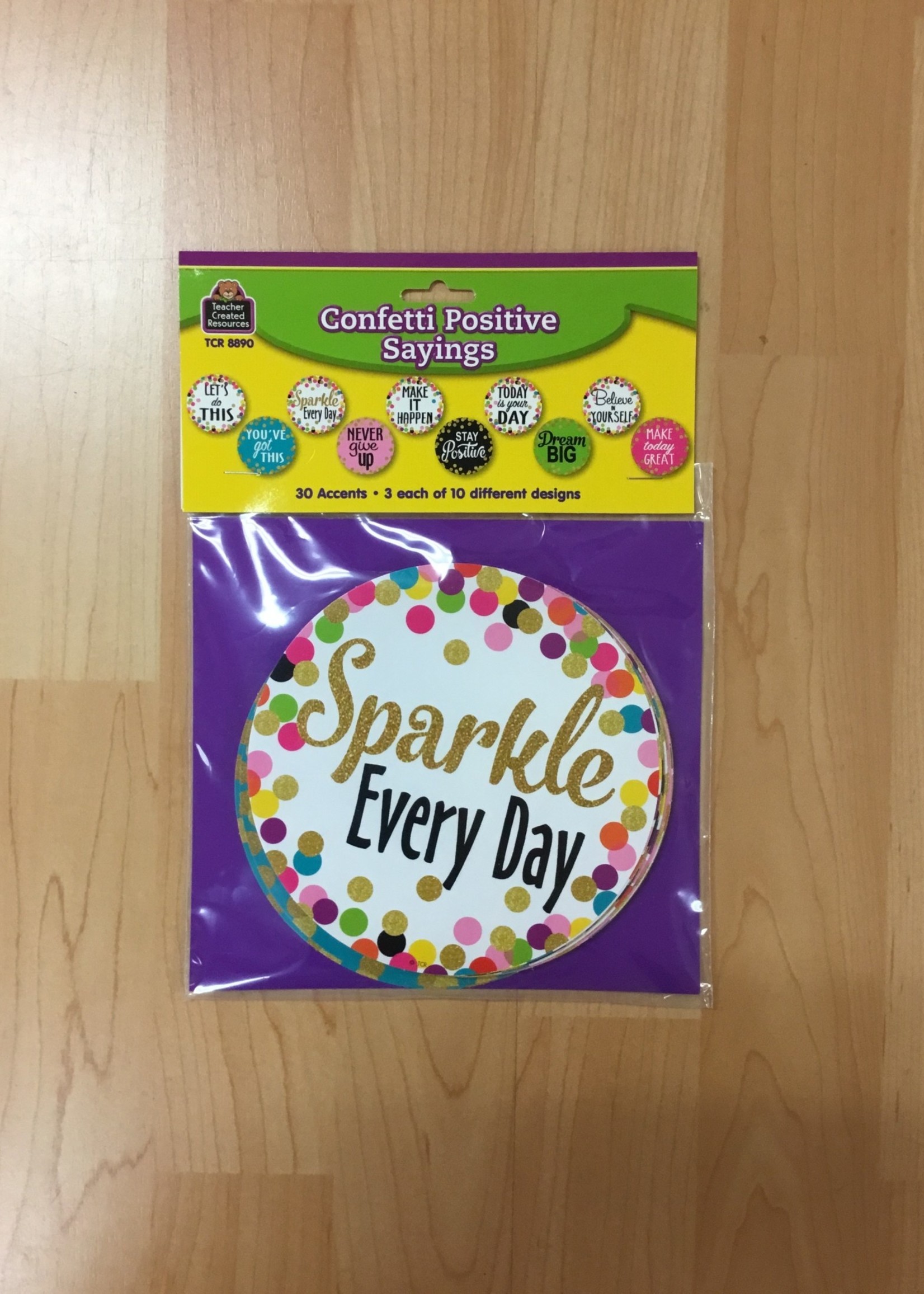 Confetti Positive Sayings Cutouts 30pc