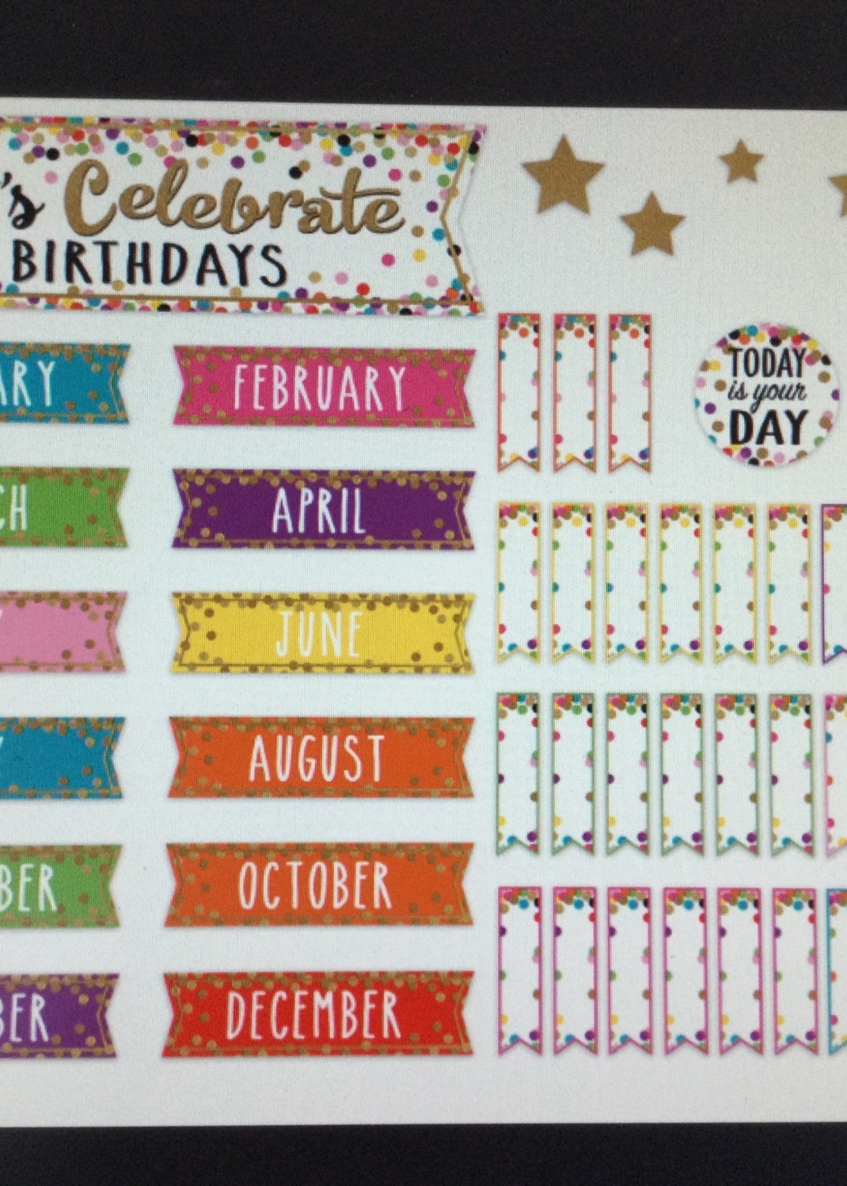 Confetti Let's Celebrate Birthdays Mini Bulletin Board