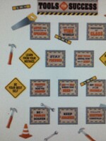 Under Construction Tools for Success Mini Bulletin Board