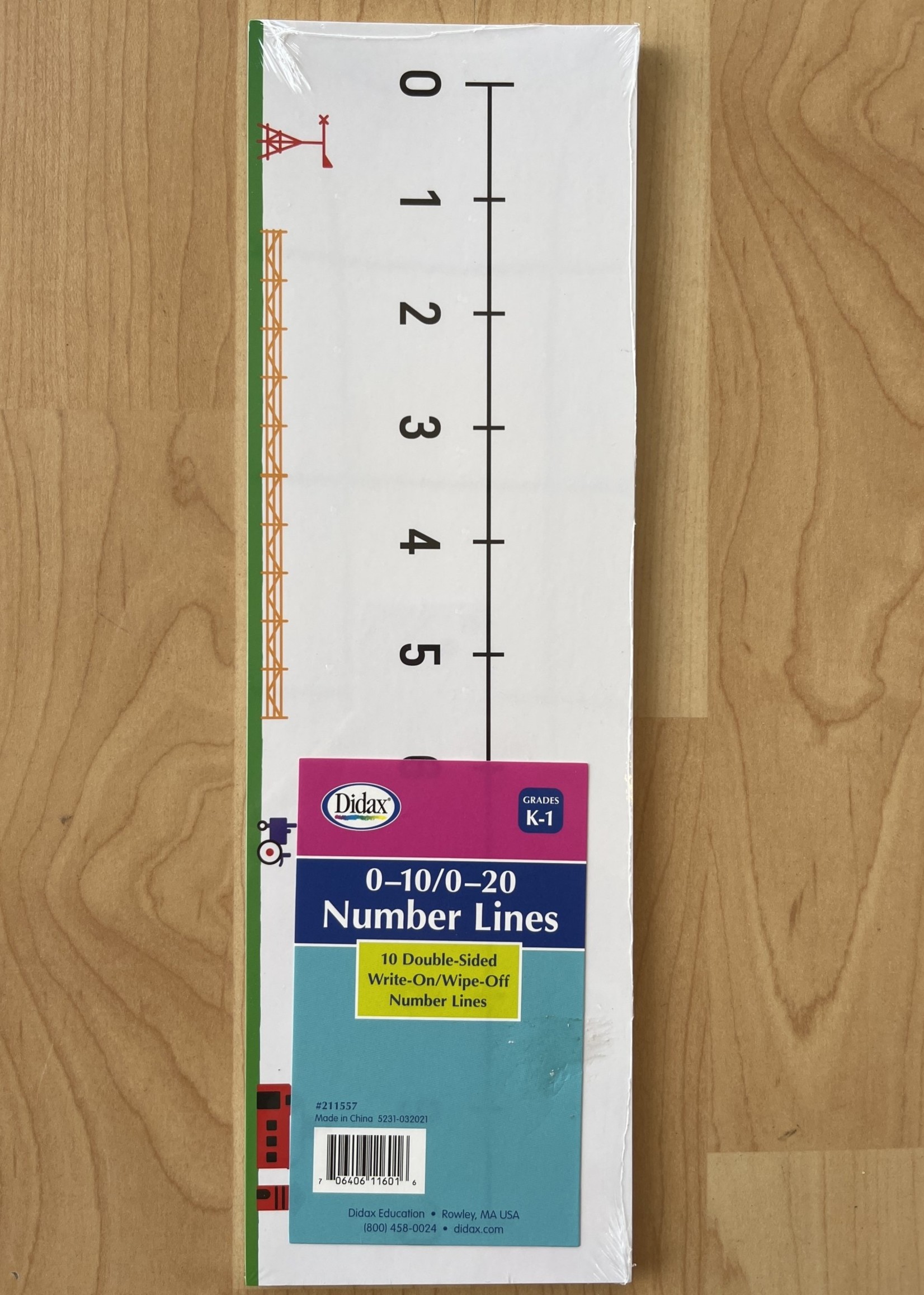 0-10/0-20 Wipe-Off Number Lines 10pk
